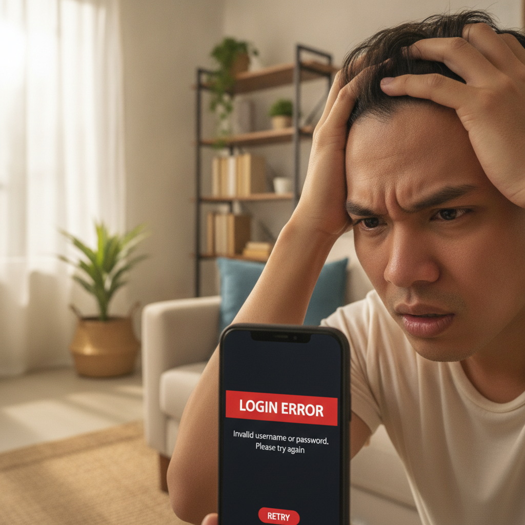 Illustration: VM Scream Login Problems: Can't Sign In or Forgot Password on Mobile